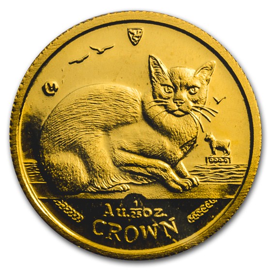 1996 Isle of Man 1/25 oz Gold Burmese Cat BU 1996 Isle of Man 1/25 oz Gold Burmese Cat BU