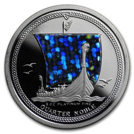 1996 Isle of Man 1/4 oz Platinum Noble Proof (Hologram Sails)