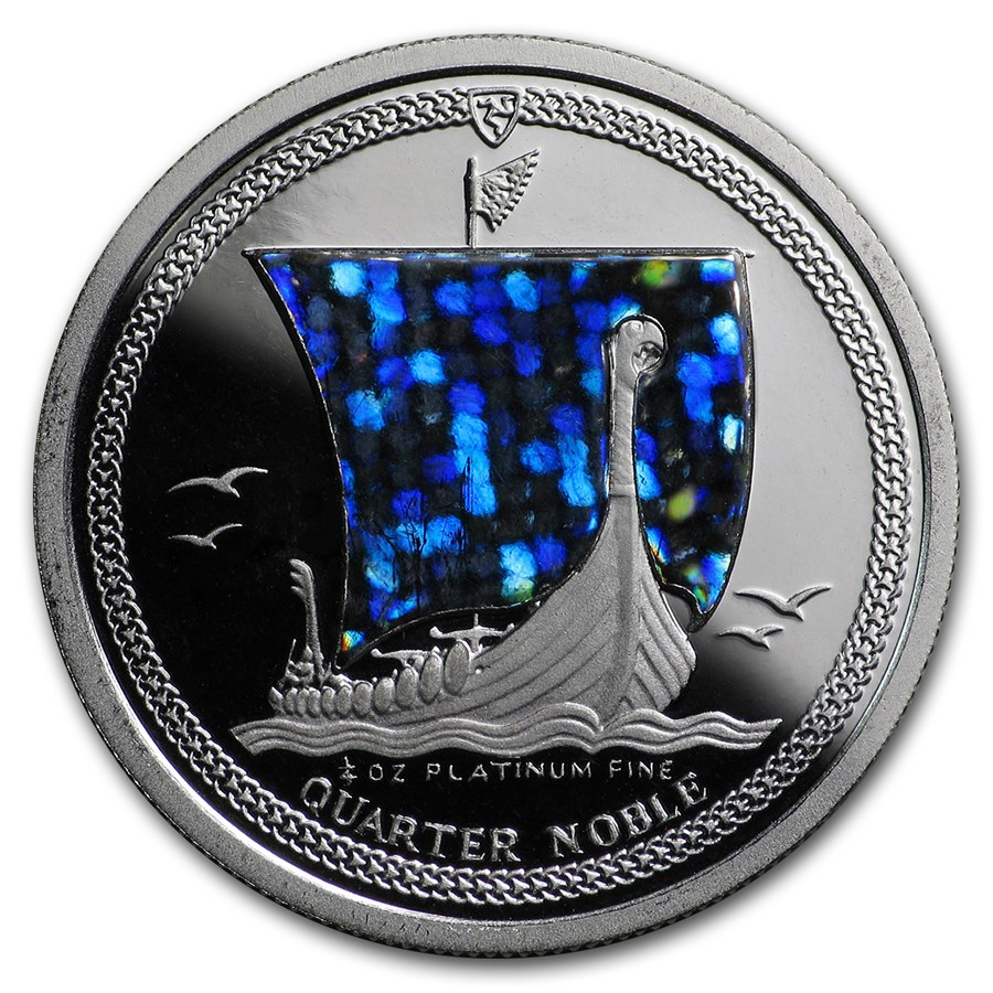1996 Isle of Man 1/4 oz Platinum Noble Proof (Hologram Sails)