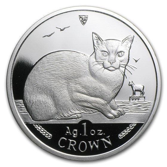 1996 Isle of Man 1 oz Silver Burmese Cat Proof 1996 Isle of Man 1 oz Silver Burmese Cat Proof