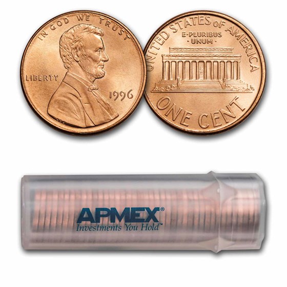 1996 Lincoln Cent 50-Coin Roll BU 1996 Lincoln Cent 50-Coin Roll BU