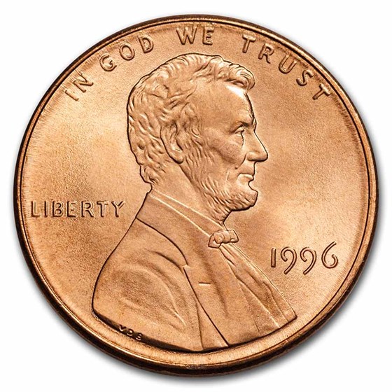 1996 Lincoln Cent BU (Red)