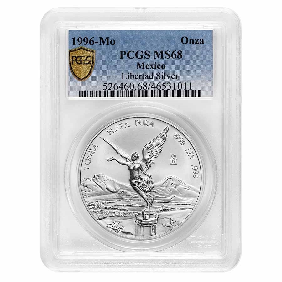 1996 Mexico 1 oz Silver Libertad MS-68 PCGS