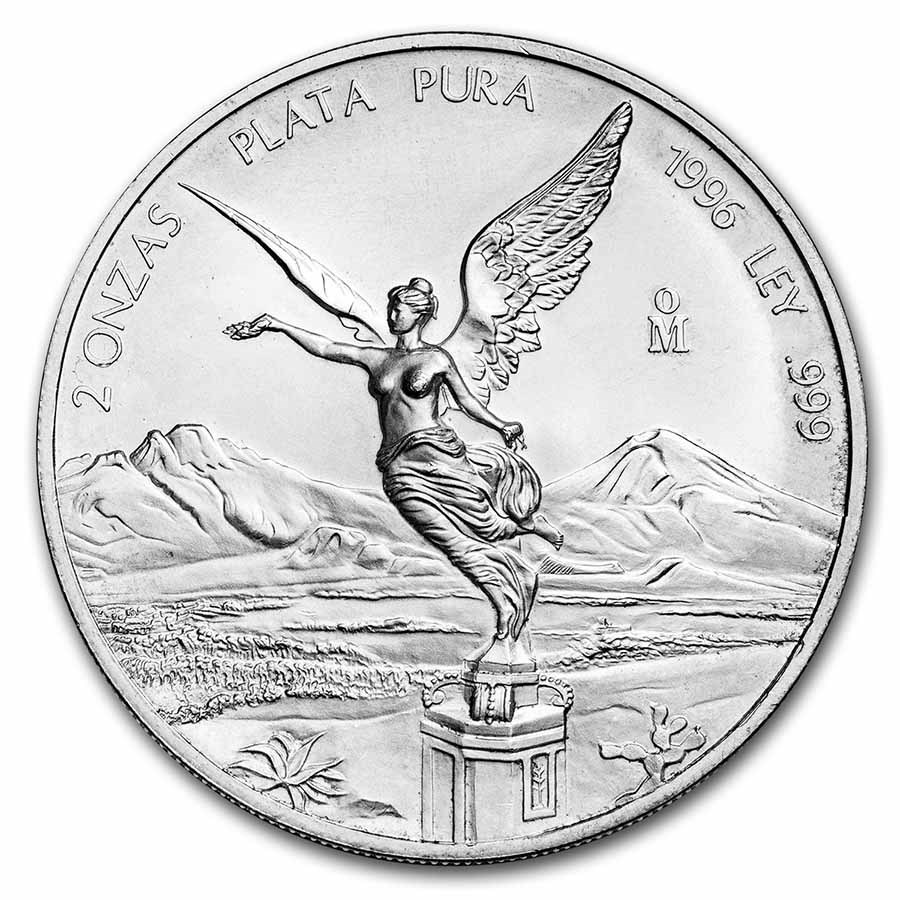 1996 Mexico 2 oz Silver Libertad BU