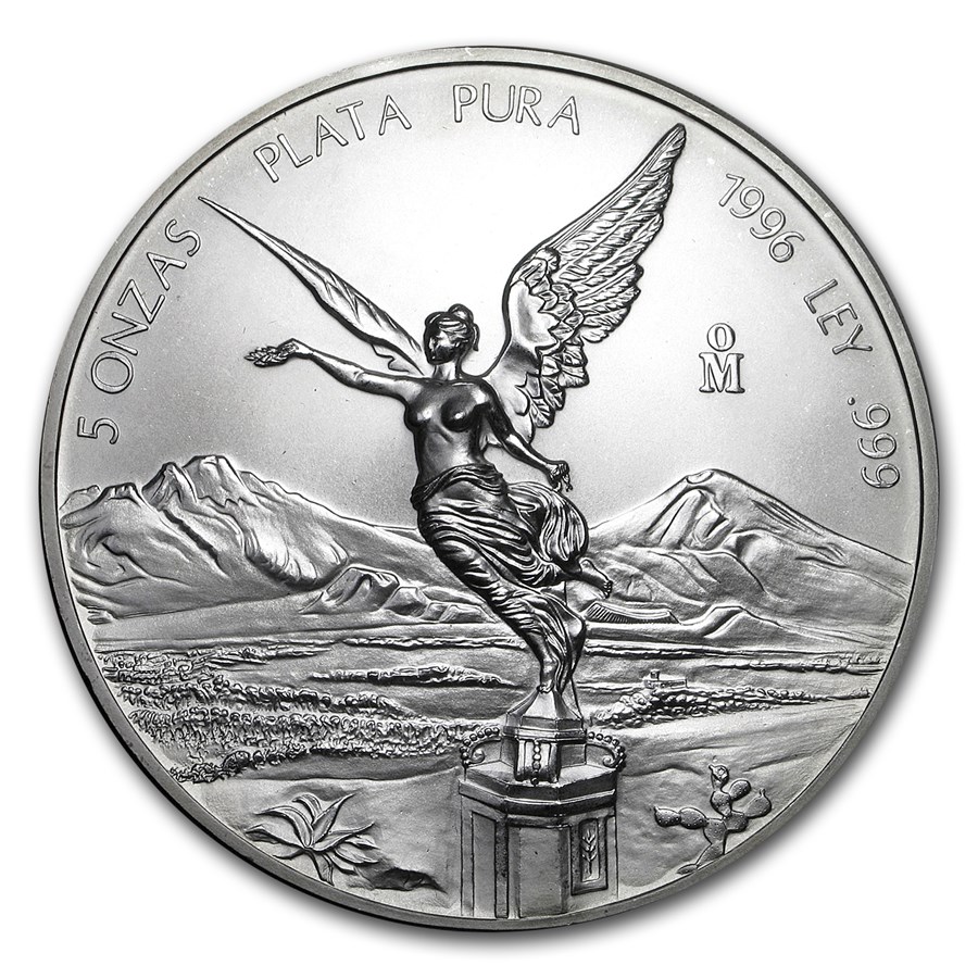 1996 Mexico 5 oz Silver Libertad BU