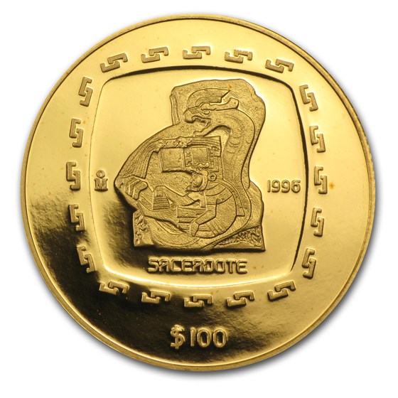 1996 Mexico Gold 100 Pesos Sacerdote Proof 1996 Mexico Gold 100 Pesos Sacerdote Proof