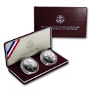 1996-P 2-Coin Olympic Wheelchair & Tennis Proof Set (w/Box & COA)