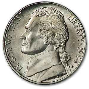 1996-P Jefferson Nickel BU 1996-P Jefferson Nickel BU