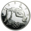 1996-P Olympic High Jump $1 Silver Commem Proof (Capsule Only)