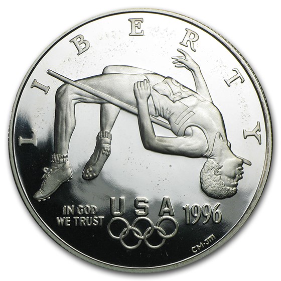 1996-P Olympic High Jump $1 Silver Commem Proof (Capsule Only) 1996-P Olympic High Jump $1 Silver Commem Proof (Capsule Only)