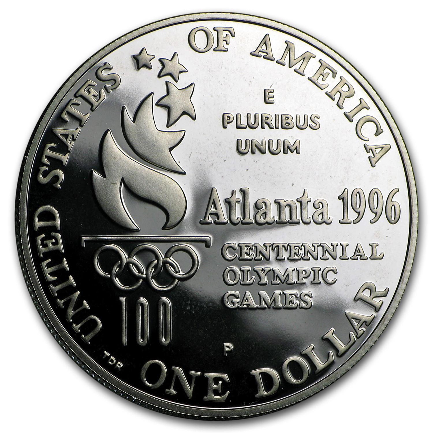 Buy 1996-P Olympic High Jump $1 Silver Commem Proof (w/Box & COA