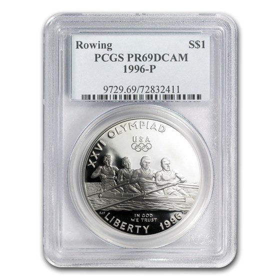 1996-P Olympic Rowing $1 Silver Commem PR-69 PCGS 1996-P Olympic Rowing $1 Silver Commem PR-69 PCGS