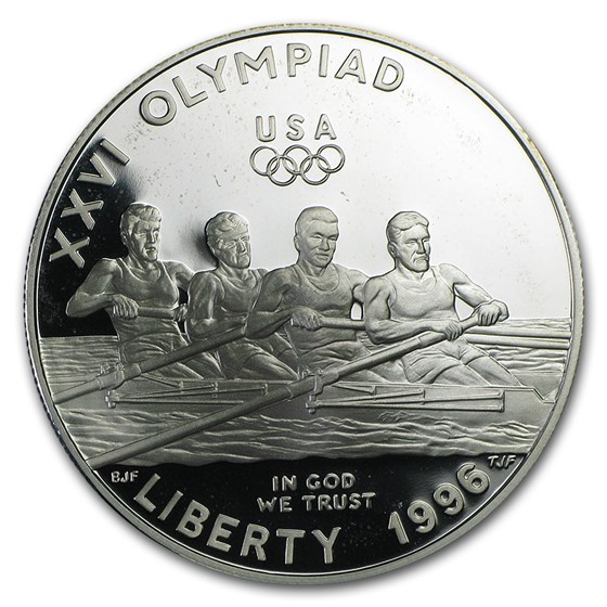 1996-P Olympic Rowing $1 Silver Commem Proof (Capsule Only) 1996-P Olympic Rowing $1 Silver Commem Proof (Capsule Only)