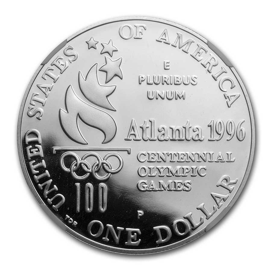 Buy 1996-P Olympic Tennis $1 Silver Commem PF-69 NGC | APMEX