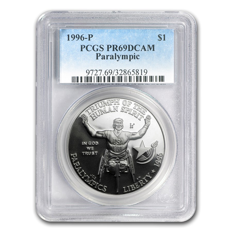 1996-P Paralympic $1 Silver Commem PR-69 PCGS