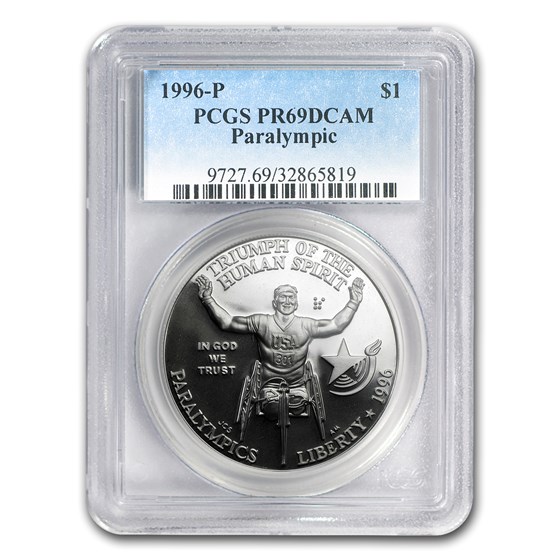 1996-P Paralympic $1 Silver Commem PR-69 PCGS 1996-P Paralympic $1 Silver Commem PR-69 PCGS