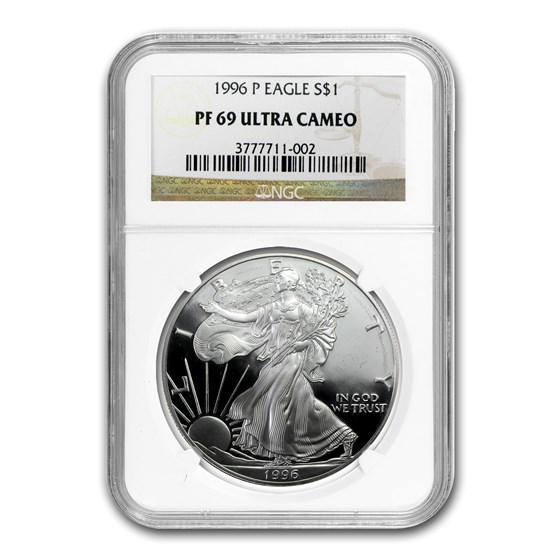 1996-P Proof American Silver Eagle PF-69 NGC 1996-P Proof American Silver Eagle PF-69 NGC