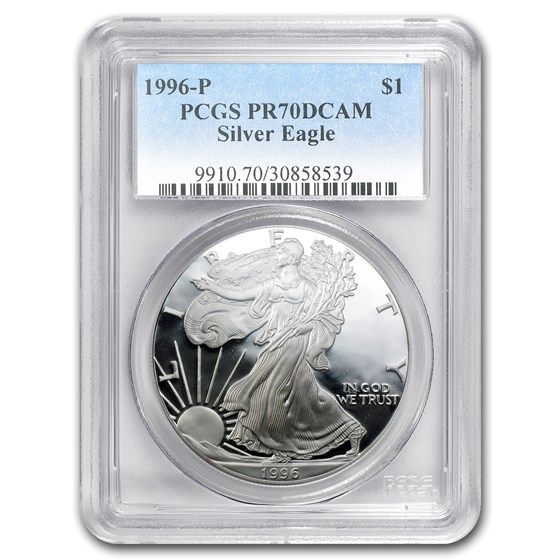 1996-P Proof American Silver Eagle PR-70 PCGS 1996-P Proof American Silver Eagle PR-70 PCGS