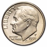 1996-P Roosevelt Dime 50-Coin Roll BU