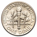 1996-P Roosevelt Dime 50-Coin Roll BU