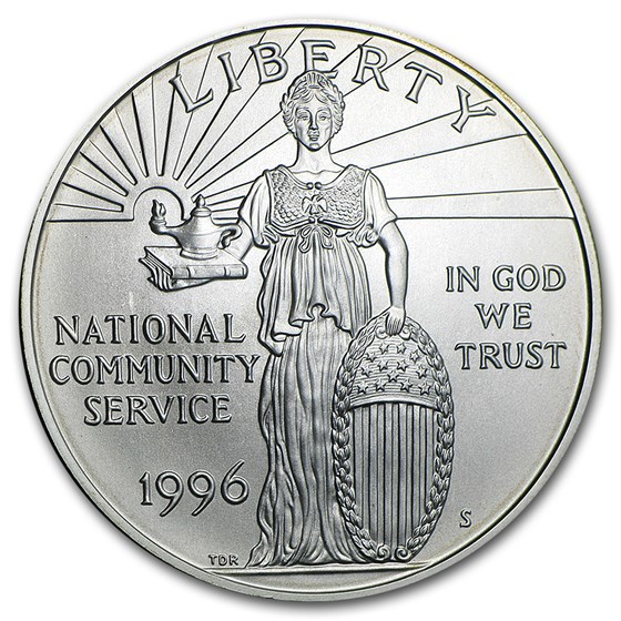 1996-S Community Service $1 Silver Commem BU (Capsule Only) 1996-S Community Service $1 Silver Commem BU (Capsule Only)
