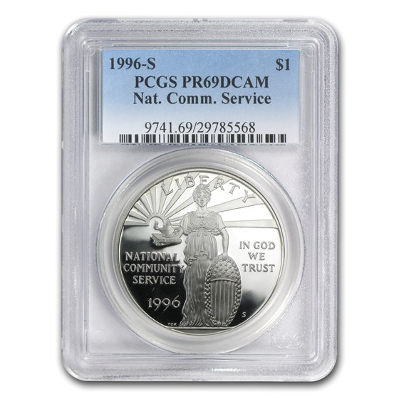 1996-S Community Service $1 Silver Commem PR-69 PCGS 1996-S Community Service $1 Silver Commem PR-69 PCGS
