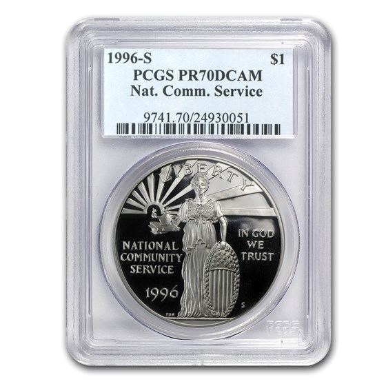 1996-S Community Service $1 Silver Commem PR-70 PCGS 1996-S Community Service $1 Silver Commem PR-70 PCGS