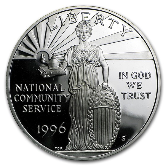 1996-S Community Service $1 Silver Commem Proof (Capsule Only) 1996-S Community Service $1 Silver Commem Proof (Capsule Only)