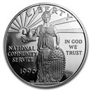 1996-S Community Service $1 Silver Commem Proof (w/Box & COA)