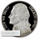 1996-S Jefferson Nickel 40-Coin Roll Proof
