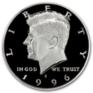 1996-S Kennedy Half Dollar Gem Proof 1996-S Kennedy Half Dollar Gem Proof