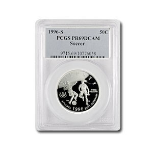 1996-S Olympics 1/2 Dollar Clad Commem PR-69 PCGS (Soccer) 1996-S Olympics 1/2 Dollar Clad Commem PR-69 PCGS (Soccer)