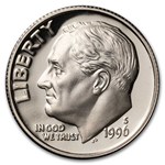 1996-S Roosevelt Dime 50-Coin Roll Proof