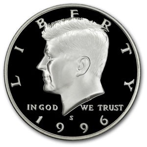 1996-S Silver Kennedy Half Dollar Gem Proof
