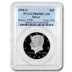 1996-S Silver Kennedy Half Dollar PR-69 PCGS 1996-S Silver Kennedy Half Dollar PR-69 PCGS
