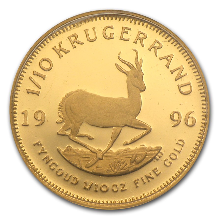 1996 South Africa 1/10 oz Proof Gold Krugerrand