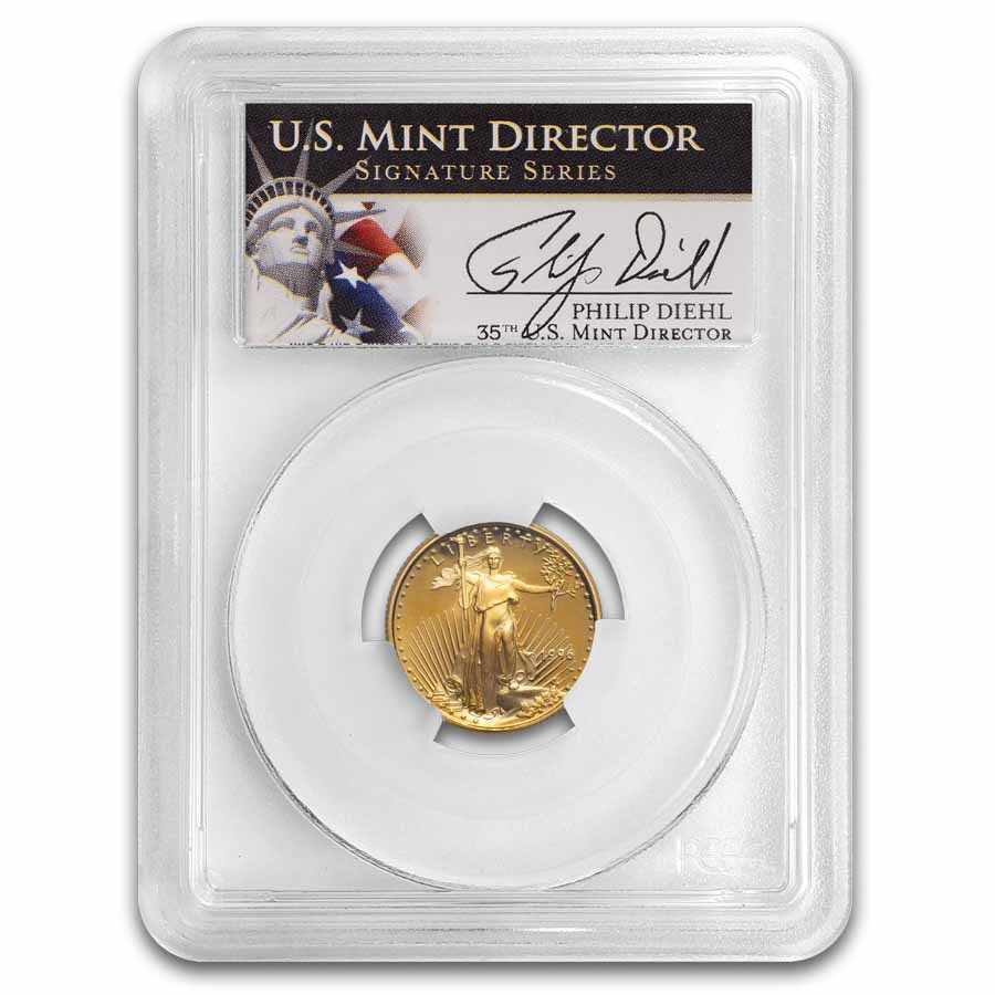 1996-W 1/10 oz Proof Gold Eagle PR-69 PCGS (Diehl Signed)
