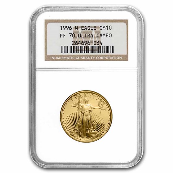 1996-W 1/4 oz Proof American Gold Eagle PF-70 UCAM NGC 1996-W 1/4 oz Proof American Gold Eagle PF-70 UCAM NGC