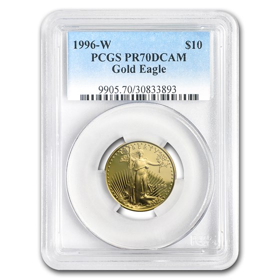 1996-W 1/4 oz Proof American Gold Eagle PR-70 PCGS 1996-W 1/4 oz Proof American Gold Eagle PR-70 PCGS