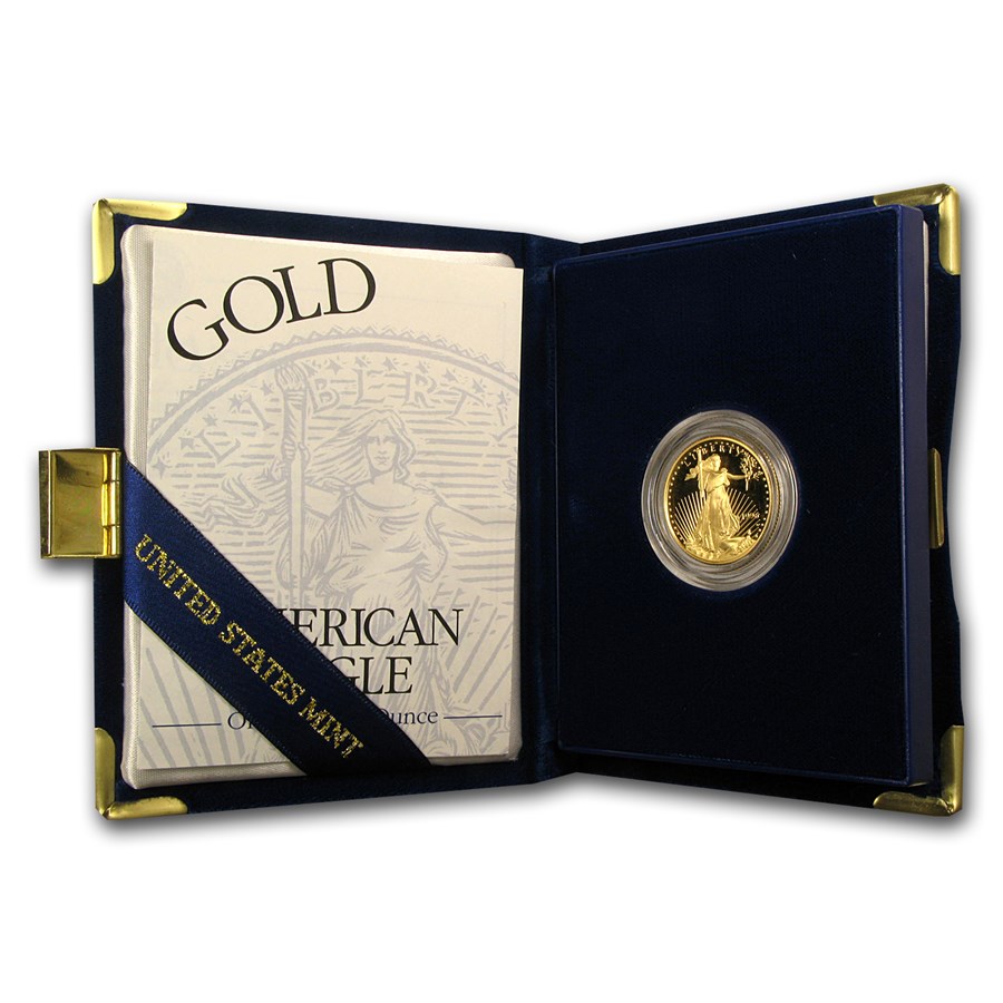 1996-W 1/4 oz Proof American Gold Eagle (w/Box & COA)