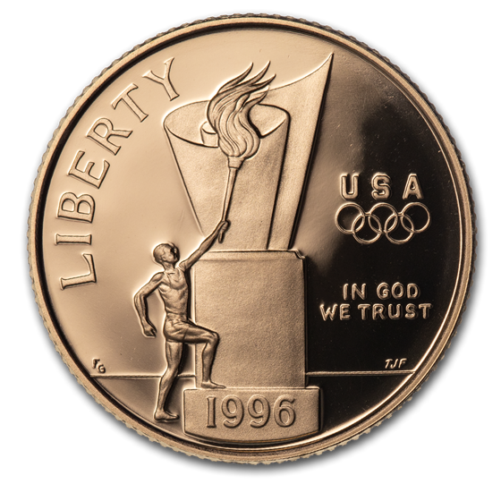 1996-W Gold $5 Commem Cauldron Proof (Capsule Only) 1996-W Gold $5 Commem Cauldron Proof (Capsule Only)