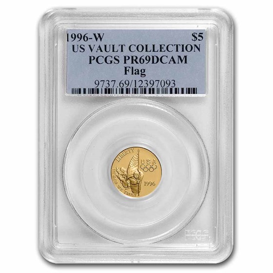 1996-W Gold $5 Commem Flag Bearer PR-69 PCGS 1996-W Gold $5 Commem Flag Bearer PR-69 PCGS
