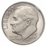 1996-W Roosevelt Dime MS-68 NGC
