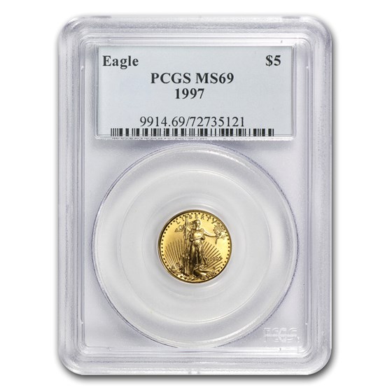 1997 1/10 oz American Gold Eagle MS-69 PCGS 1997 1/10 oz American Gold Eagle MS-69 PCGS