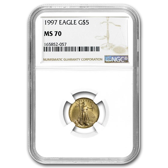 1997 1/10 oz American Gold Eagle MS-70 NGC 1997 1/10 oz American Gold Eagle MS-70 NGC