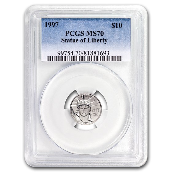 1997 1/10 oz American Platinum Eagle MS-70 PCGS 1997 1/10 oz American Platinum Eagle MS-70 PCGS