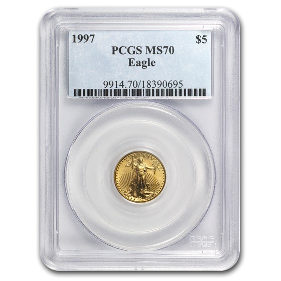 1997 1/10 oz Gold American Eagle MS-70 PCGS 1997 1/10 oz Gold American Eagle MS-70 PCGS