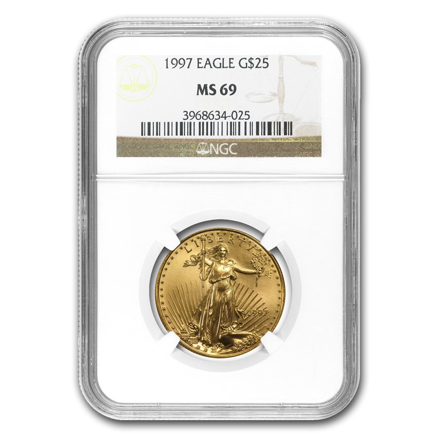 1997 1/2 oz American Gold Eagle MS-69 NGC