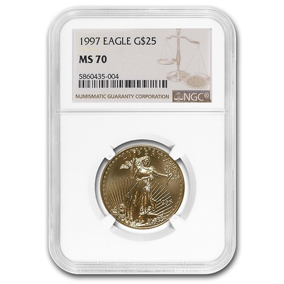 1997 1/2 oz American Gold Eagle MS-70 NGC 1997 1/2 oz American Gold Eagle MS-70 NGC