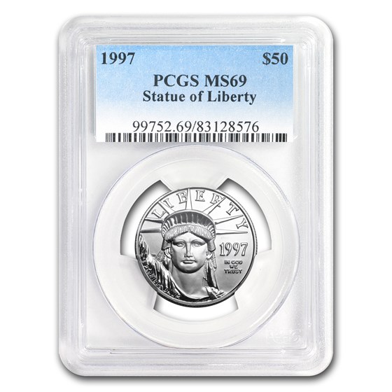 1997 1/2 oz American Platinum Eagle MS-69 PCGS 1997 1/2 oz American Platinum Eagle MS-69 PCGS
